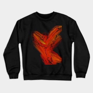 Abstract Dry brush phoenix Crewneck Sweatshirt